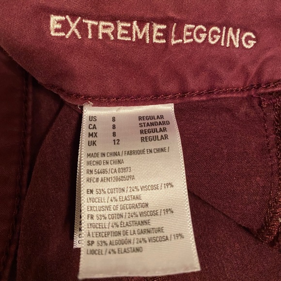 Maroon American Eagle Jeggings - Picture 4 of 4